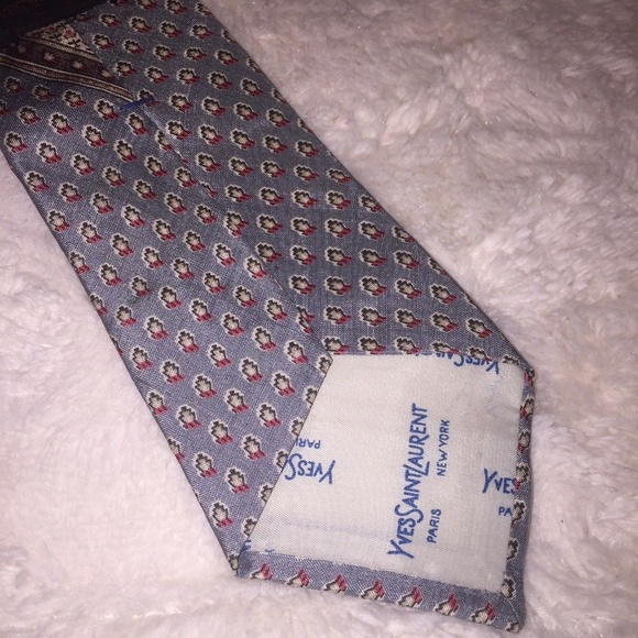Yves Saint Laurent Necktie Tie Silk 55" 3" Vintage - Picture 4 of 5